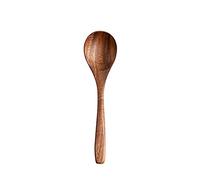 Tiiiopkvvv Cuchara de madera para el hogar Cuchara de sopa de mango largo Cuchara grande de sopa Cuchara de comida Cuchara de miel Cuchara de gachas de arroz Cuchara de 6 piezas Cuchara de sopa (Color