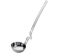 Tiiiopkvvv Cuchara ranurada de acero inoxidable con mango largo, utensilios de cocina para olla caliente, colador y cucharón para cocina