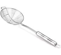 Tiiiopkvvv Cuchara ranurada Skimmer 304 Filtro de araña de acero inoxidable con mango Filtro de herramientas de cocina Cuchara de cocina (Tamaño: 20 cm) (18 cm)