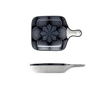 Tiiiopkvvv Cuenco de ensalada creativo de cerámica con un solo mango, cuenco de postre para el hogar, cuenco de ensalada, cuenco de arroz horneado con queso y arroz horneado (color: 7) (8)