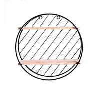 Tiiiopkvvv Decoración geométrica simple de hierro para el hogar, dormitorio, habitación, estante flotante multifunción para almacenamiento de revistas