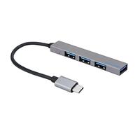 Tiiiopkvvv Dispositivo de extensión de colector de cables USB tipo C ~ 4 ultrafino, para teléfono móvil, 4 puertos, USB 2.0, toma de corriente USB, fuente de alimentación, batería principal, placa