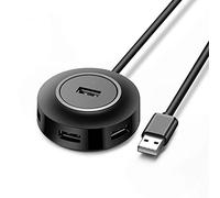 Tiiiopkvvv Divisor USB de expansión de 4 puertos 2.0 de 4 puertos, estación de acoplamiento para laptop, concentrador USB C
