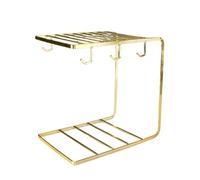 Tiiiopkvvv Estante de drenaje de tazas de hierro de doble capa, estante colgante para tazas de café para el hogar, estante de almacenamiento (color: A, tamaño: 24 x 15,5 x 22,5 cm) (B 24 x 15,5 x 22,5