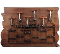 Tiiiopkvvv Estante de madera maciza montado en la pared para vino tinto creativo, soporte para copas de vino tinto