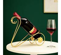Tiiiopkvvv Estante de vino moderno minimalista gabinete de vino decoración ligero lujo decoración del hogar creativo sala de estar soporte de botella de vino (color: ciervo dorado) (cisne dorado)