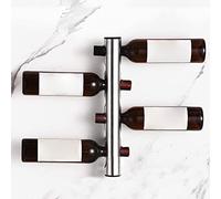 Tiiiopkvvv Estante de vino montado en la pared, estante para botellas de vino, bar, decoración de gabinete de vino, adornos de estilo europeo, soporte para botellas de vino