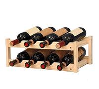 Tiiiopkvvv Estante de vino para el hogar, adorno creativo de madera para botellas de vino, soporte para botellas de vino