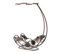 Tiiiopkvvv Estante de vino para el hogar, estante para copas boca abajo, decoración de gabinete de vino europeo, estante para botellas de vino, adorno creativo retro, soporte para botellas de vino