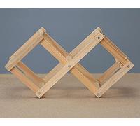 Tiiiopkvvv Estante de vino plegable para vino, soporte de madera para almacenamiento de vino, estante de exhibición para botellas de vino para el hogar (color: 4) (1)