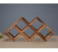 Tiiiopkvvv Estante de vino plegable para vino, soporte de madera para almacenamiento de vino, estante de exhibición para botellas de vino para el hogar (color: 6) (4)