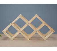 Tiiiopkvvv Estante de vino plegable para vino, soporte de madera para almacenamiento de vino, estante de exhibición para botellas de vino para el hogar (color: 4) (3)