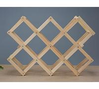 Tiiiopkvvv Estante de vino plegable para vino, soporte de madera para almacenamiento de vino, estante de exhibición para botellas de vino para el hogar (color: 4) (5)