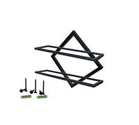 Tiiiopkvvv Estante para vino tinto de hierro, estante simple para sala de estar, almacenamiento en la pared, juego de copas de vino tinto, estante creativo para colgar en la pared, soporte para