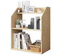 Tiiiopkvvv Estantería pequeña para escritorio, estantes de oficina, organizador de escritorio, hogar, dormitorio, estante de almacenamiento pequeño, estantería simple multicapa de 20.1 x 7.9 x 23.6