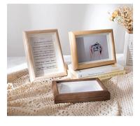 Tiiiopkvvv Foto e 6/7/8/10 pulgadas panel de vidrio A4 foto de madera e ed arte imagen e decoración moderna adornos decorativos creativos imágenes (color: marrón, tamaño: 15 x 21 cm 8 pulgadas