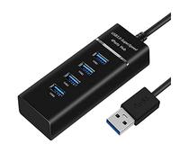 Tiiiopkvvv Hub USB 3.0 de 4 puertos USB 3.0 de alta velocidad, multiUSB, adaptador de concentrador USB 3.0