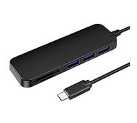 Tiiiopkvvv Hub USB C Hub USB 3.0 Multi USB Splitter Adaptador 3 Puertos Lector de Tarjetas de Alta Velocidad Tipo C Mini USB-HUB Cable de Extensión