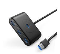 Tiiiopkvvv Hub USB de 4 puertos USB 3.0 disco duro divisor USB de alta velocidad, unidad flash USB, adaptador de expansión de teclado USB 3.0