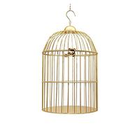Tiiiopkvvv Jaula de hierro retro europea para pájaros, soporte de flores, jaula para pájaros, balcón, decoración al aire libre, suministros para mascotas, jaula decorativa para pájaros, perchas para