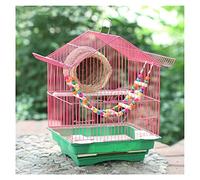 Tiiiopkvvv Jaula de lujo para loros de alta gama, jaula para pájaros pequeña y mediana jaula moderna y sencilla para pájaros para el hogar, jaula de cría, perchas para pájaros (color: 1) (1)