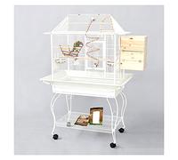 Tiiiopkvvv Jaula de lujo para loros gris Alexander Golden Sun Cría de metal grande jaula para pájaros