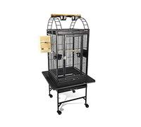 Tiiiopkvvv Jaula de metal grande para loros, guacamayos, canarios, pinzón de cría, color negro