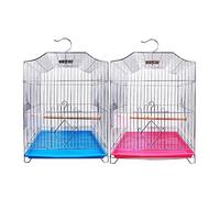 Tiiiopkvvv Jaula de vuelo multifuncional de acero inoxidable con bandeja para paloma, loro, Mynah, jaula para pájaros