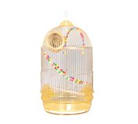 Tiiiopkvvv Jaula para loros, tigre, pájaros, galvanizada, redonda, grande, de acero inoxidable, para pájaros