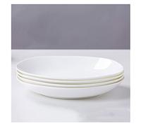 Tiiiopkvvv Juego de 4 platos de cerámica para ensalada, pasta, postre, aperitivos, microondas, horno, lavavajillas (5.5 pulgadas, 6.5 pulgadas, 7 pulgadas) (tamaño: 6.5 pulgadas) ()