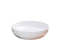 Tiiiopkvvv Juego de 4 platos llanos de cerámica de 7 pulgadas, redondos, para ensalada, pasta, fideos, postres y aperitivos, apto para microondas, horno y lavavajillas (tamaño: 7.01 pulgadas) ()