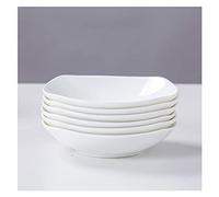 Tiiiopkvvv Juego de 6 platos llanos de cocina para platos, plato de aperitivo, ensalada y postre, apto para microondas y lavavajillas (blanco) (tamaño: 7 pulgadas) ()