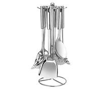 Tiiiopkvvv Juego de 7 ganchos giratorios modernos de acero inoxidable para encimera, utensilios de cocina, organizador de almacenamiento