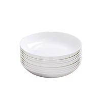 Tiiiopkvvv Juego de platos redondos de cerámica de 7 pulgadas The Salad Pasta Fideos Postre y Aperitivo Platos aptos para microondas y lavavajillas Juego de vajilla (juego de 10) Plato (Tamaño: 7