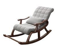 Tiiiopkvvv Mecedora de madera maciza de tronco, silla de ocio Siesta, para balcón, sala de estar, mecedora