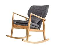 Tiiiopkvvv Mecedora de madera maciza para el hogar, silla fácil para adultos, ocio, reclinable, simple, almuerzo, sofá, balcón, silla perezosa