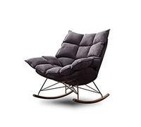 Tiiiopkvvv Mecedora individual para el hogar, sala de estar, balcón, mecedora de lujo para adultos, sofá reclinable (B)