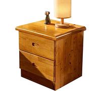 Tiiiopkvvv Mesita de noche genérica para dormitorio, mesita de noche con 2 cajones, de madera, estilo vintage, oriental, para oficina en casa