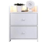 Tiiiopkvvv Mesita de noche genérica para dormitorio, mesita de noche con cajones, dormitorio, apartamento pequeño, mini armario lateral, cajón de almacenamiento, mesita de noche simple para oficina en