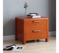 Tiiiopkvvv Mesita de noche genérica para dormitorio, mesita de noche de madera maciza, 2 cajones, mesita de noche, mesa auxiliar alta, gabinete de madera, dormitorio, muebles de madera maciza para
