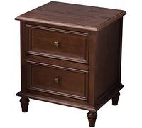 Tiiiopkvvv Mesita de noche genérica para dormitorio, mesita de noche de madera maciza, 2 cajones, mesita de noche, multifunción, para dormitorio, mesa auxiliar alta, armario de madera con 4 patas para