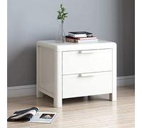 Tiiiopkvvv Mesita de noche genérica para dormitorio, mesita de noche de madera maciza, 2 cajones, mesita de noche, mesa auxiliar alta, gabinete de madera, dormitorio, muebles de madera maciza para