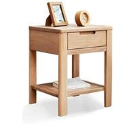 Tiiiopkvvv Mesita de noche genérica para dormitorio, mesita de noche de madera maciza de una sola capa con cajón para dormitorio, mesita de noche moderna y minimalista, armario pequeño para oficina en