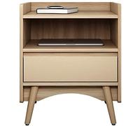 Tiiiopkvvv Mesita de noche genérica para dormitorio, mesita de noche, dormitorio, mesa auxiliar de MDF con 1 cajón/4 patas de madera para oficina en casa