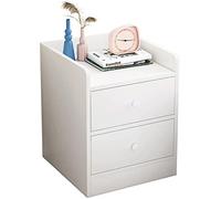 Tiiiopkvvv Mesita de noche genérica para dormitorio, mesita de noche, mesa de madera para dormitorio, sala de estudio, mesita de noche, mesa auxiliar con 2 cajones de almacenamiento, juego de mesita