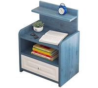 Tiiiopkvvv Mesita de noche genérica para dormitorio, mesita de noche, moderna, minimalista, de madera maciza, mesita de noche, armario pequeño, almacenamiento simple y económico, mini taquilla para