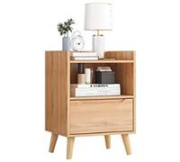 Tiiiopkvvv Mesita de noche genérica para dormitorio, mesita de noche nórdica de madera maciza, mesita de noche simple y moderna, mini taquilla japonesa, pequeño apartamento esquinero para oficina en