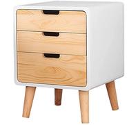 Tiiiopkvvv Mesita de noche genérica para dormitorio, mesita de noche nórdica, simple y moderna, mini mesita de noche simple, de madera maciza, armario pequeño, multiusos, para oficina en casa