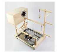 Tiiiopkvvv Peony Little Sun - Soporte de madera para loros, jaula de pájaros, caja de cría, nido de pájaros, soporte de suelo adecuado para periquitos, pájaros, canarios, percas de pájaros (latón)