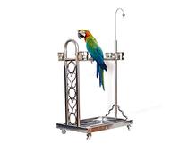 Tiiiopkvvv Perchas telescópicas para loros de acero inoxidable para loros, adecuado para pájaros grandes y medianos, guacamayo, canario, amor, pájaro, perchas (tamaño: CH) ()